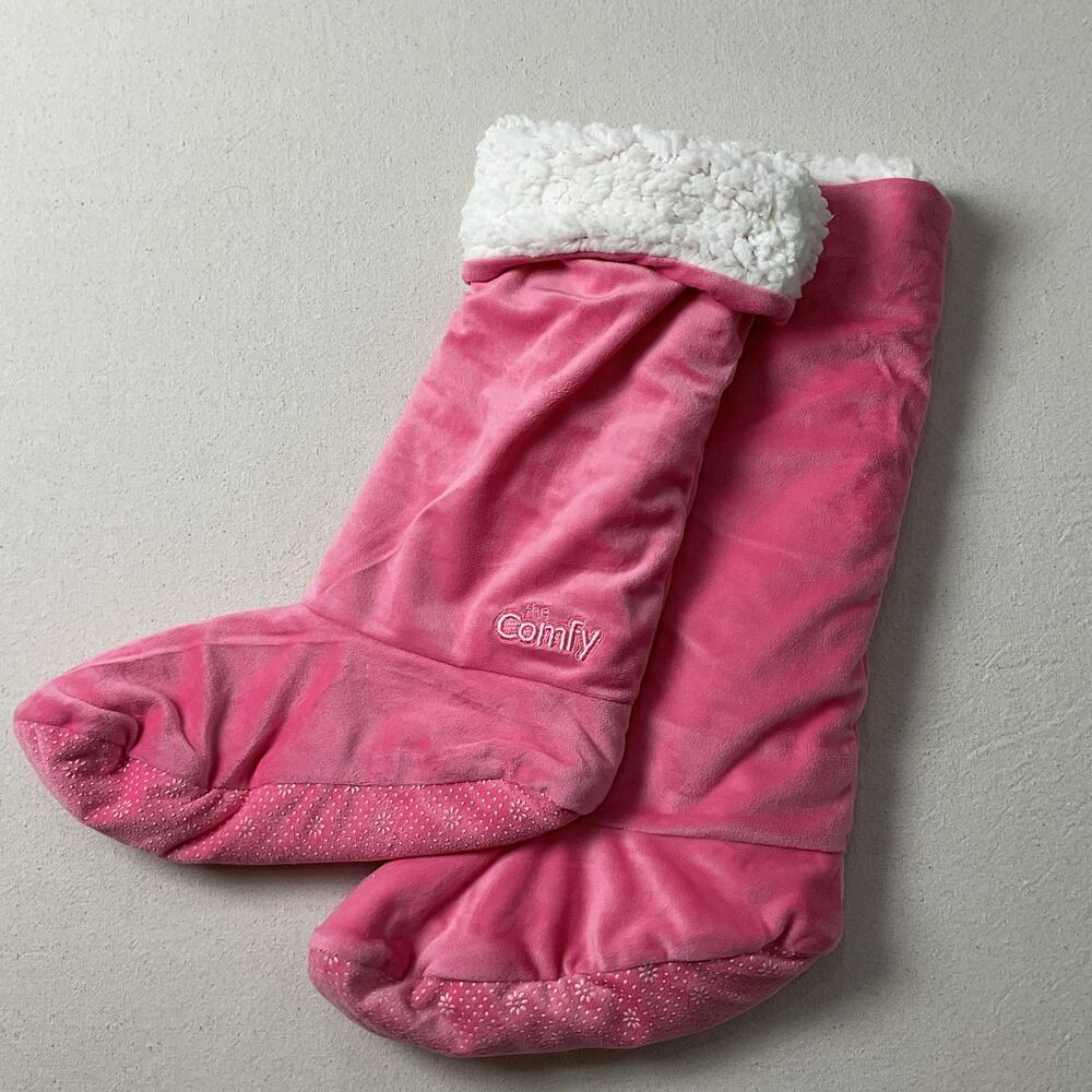 The Comfy Pink Fozy Comfortable Adult Size 8-11 Slipper Socks